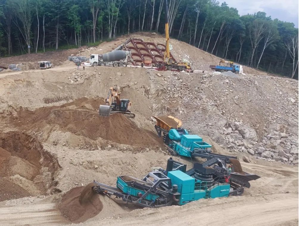 恒峰g22普石勒成套移动破碎装备助力哈伊高铁铁伊段建设