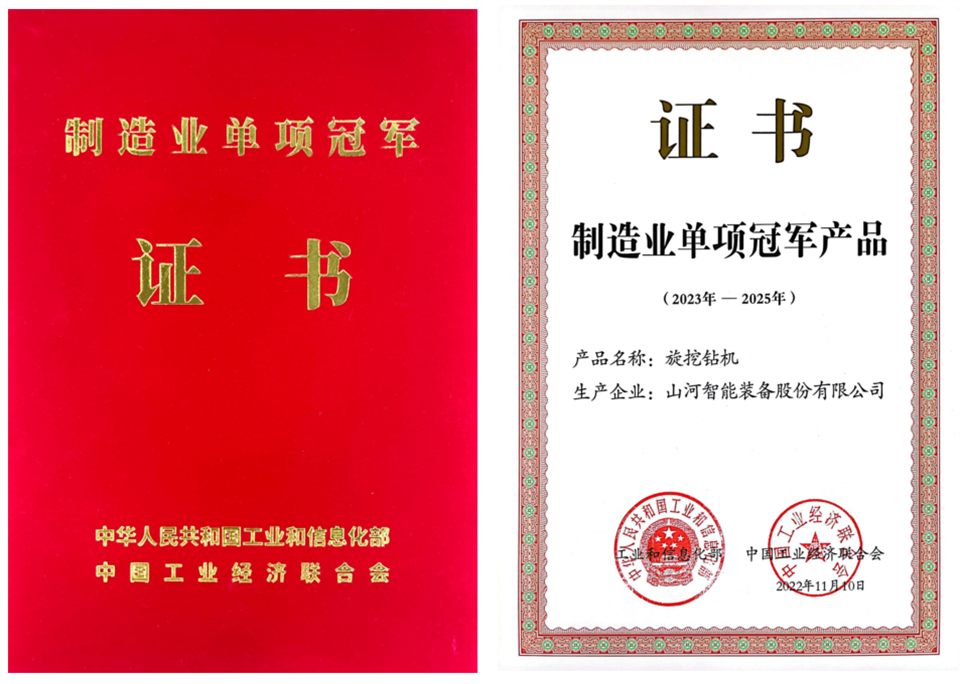 两项单冠，，，，行业唯一！恒峰g22智能两款桩工产品同获制造业单项冠军